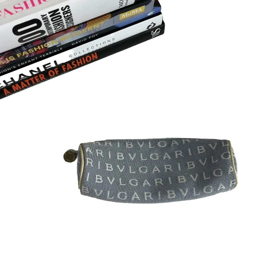 BVLGARI Logo Mania Pouch Canvas Zip Long Wallet